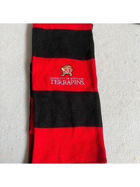 University of Maryland Terrapins Scarf - Red and Black